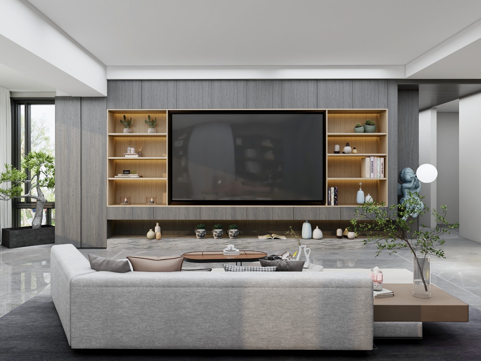 慈溪云顶木作餐厅客厅设计-15