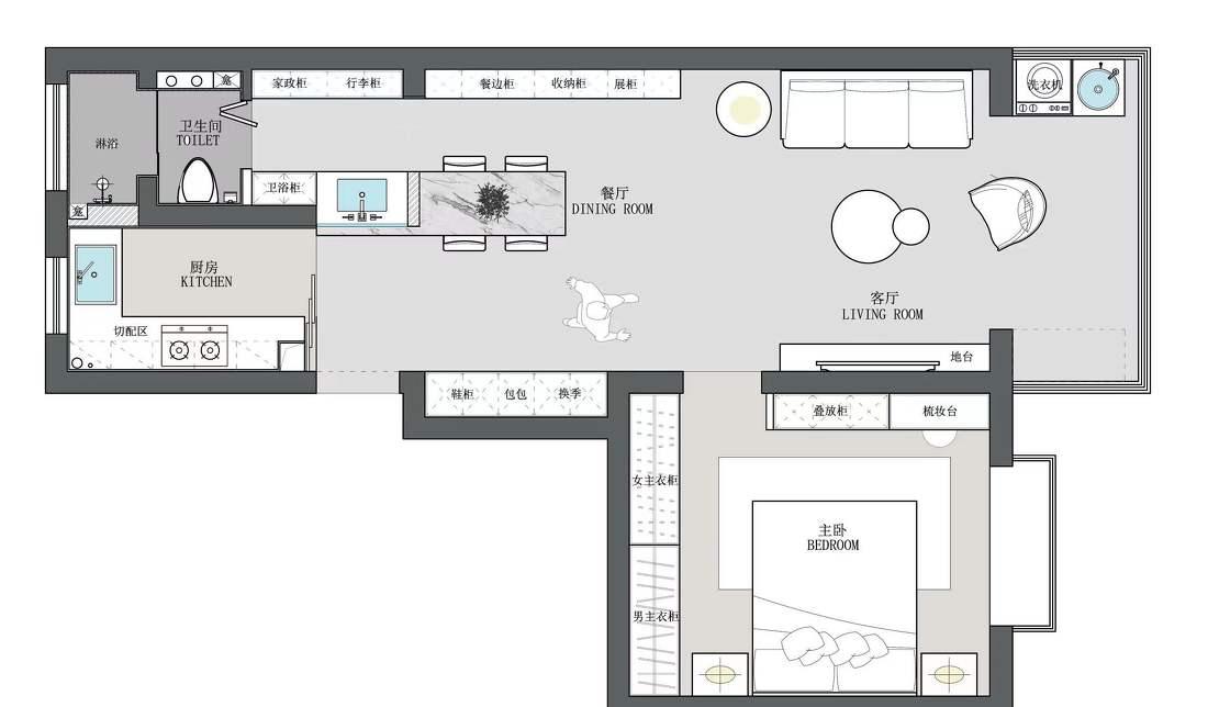 190㎡异形老房现代简约改造-35