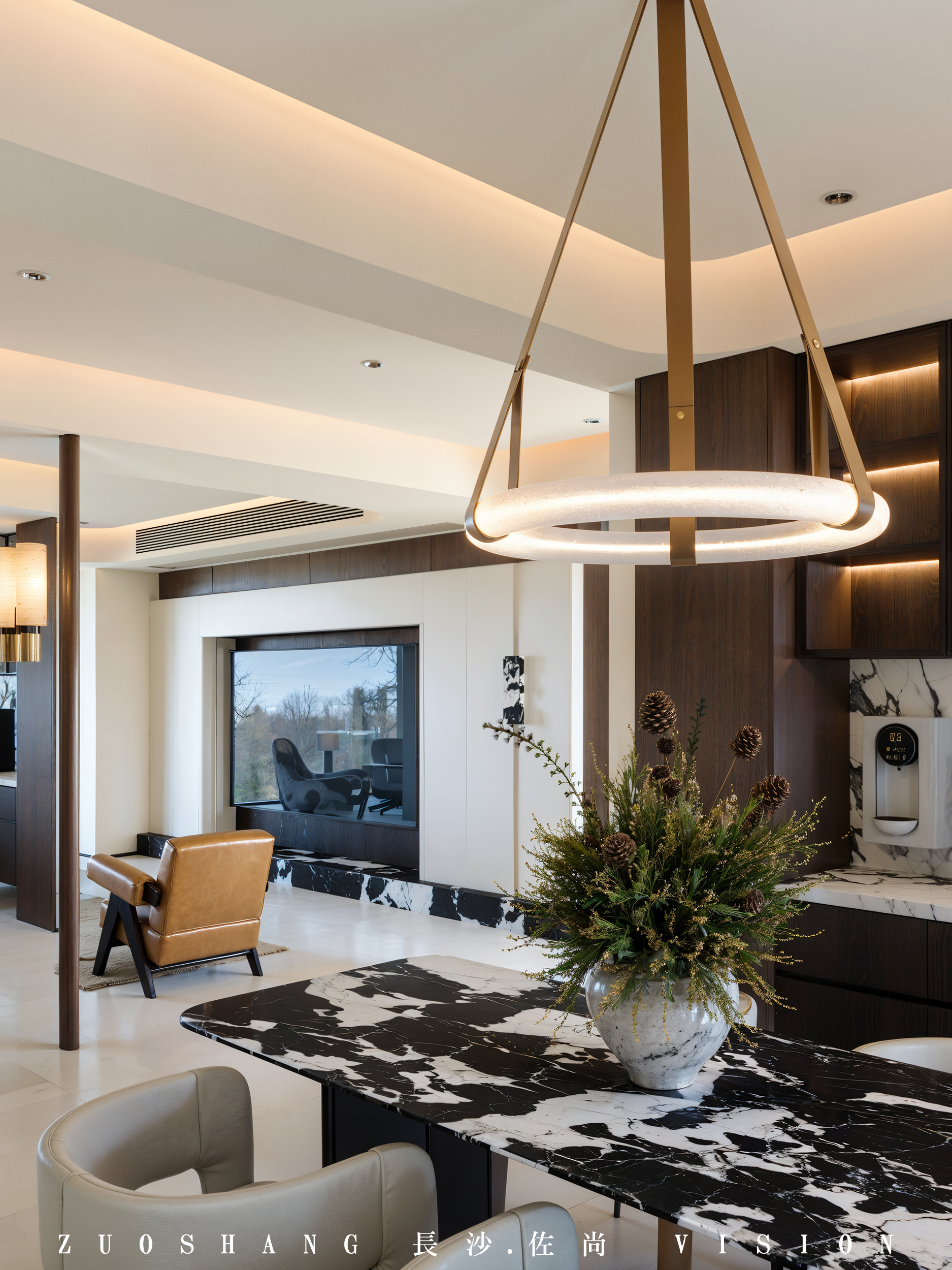 大平层豪宅现代简约风格——长沙佐尚渲染-4