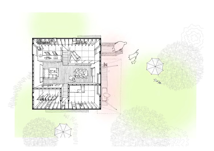 山梨县移居屋的温暖“边缘空间”-15