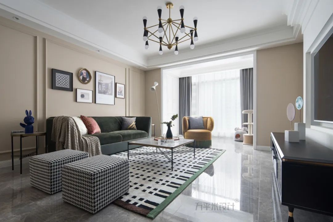 轻美式混搭,粉色温馨的新家设计-58