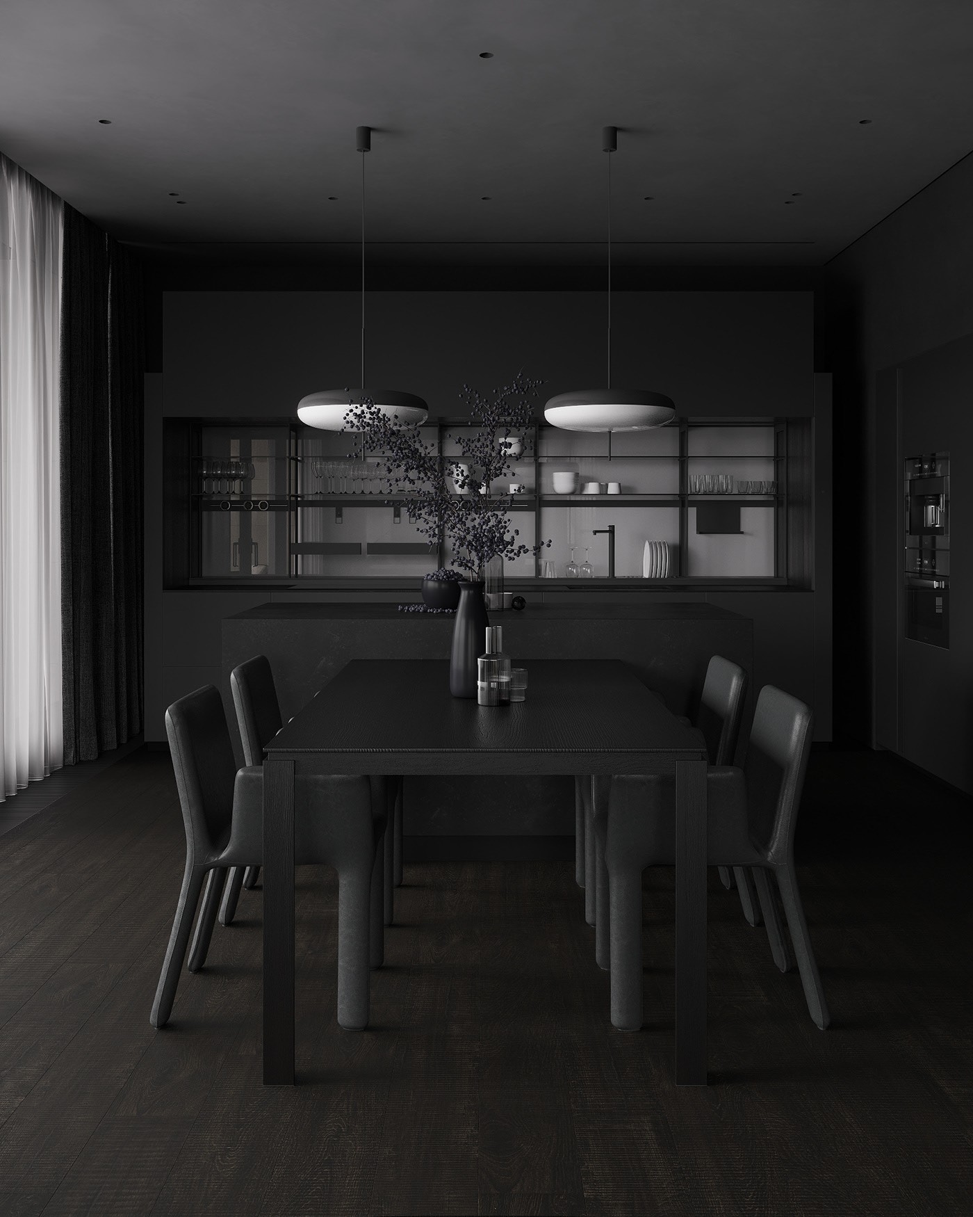 黑色系公寓设计-8