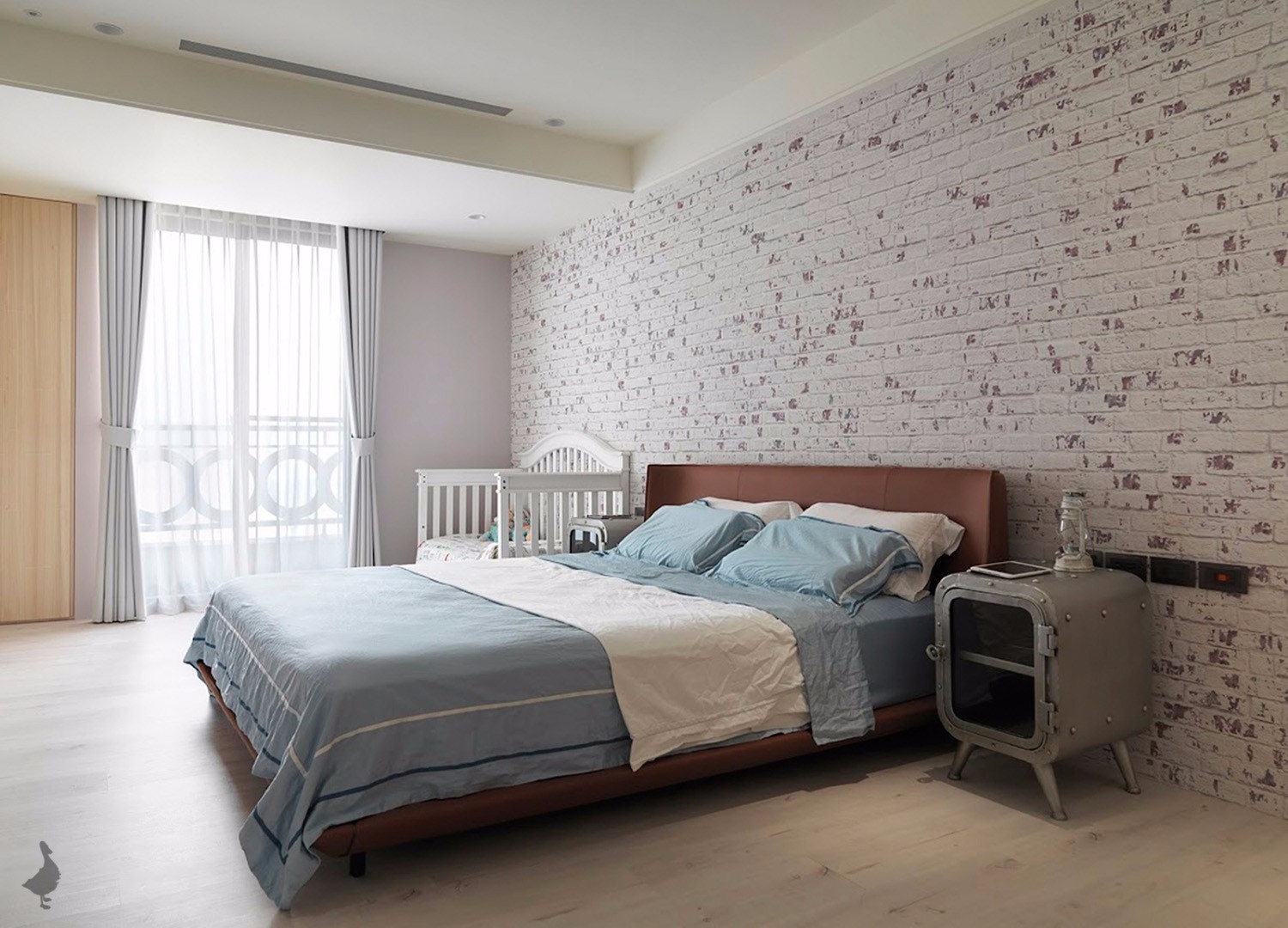 引舵·冠宇瑞空间设计 | 现代轻工业风水泥砖墙艺术涂鸦-12