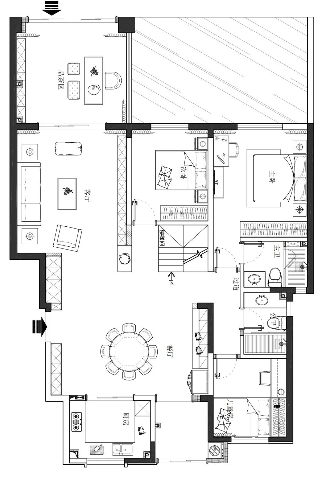龙湖源著 · 现代复式空间设计丨旗盛-24