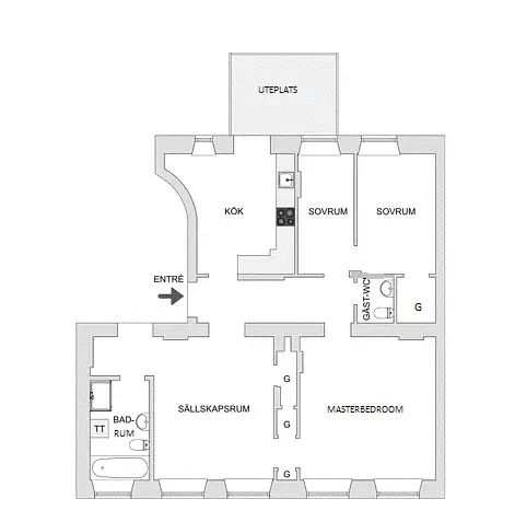 瑞典经典民族风家庭公寓设计-20