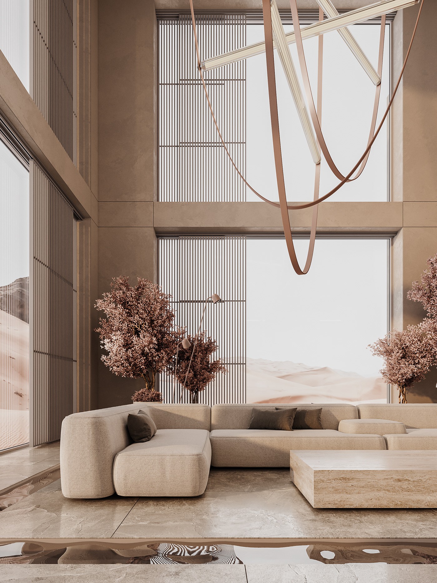 高级素色+木质风 别墅设计！-1