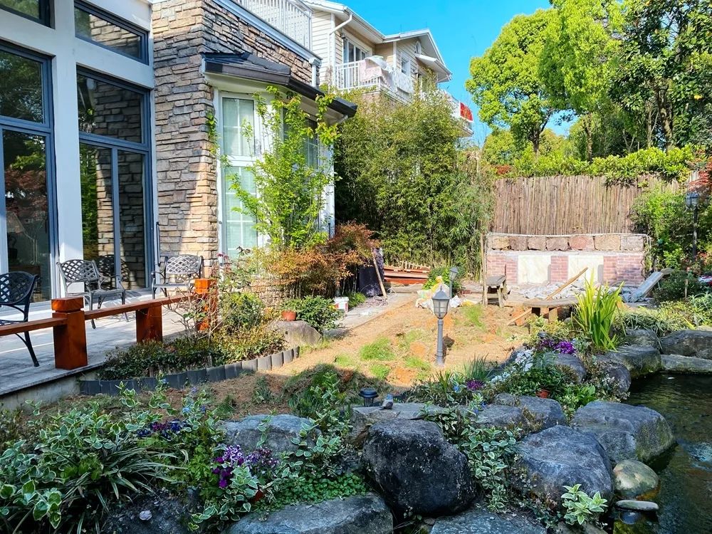 富春山居庭院改造 | 锦鲤鱼池的点睛之笔-9