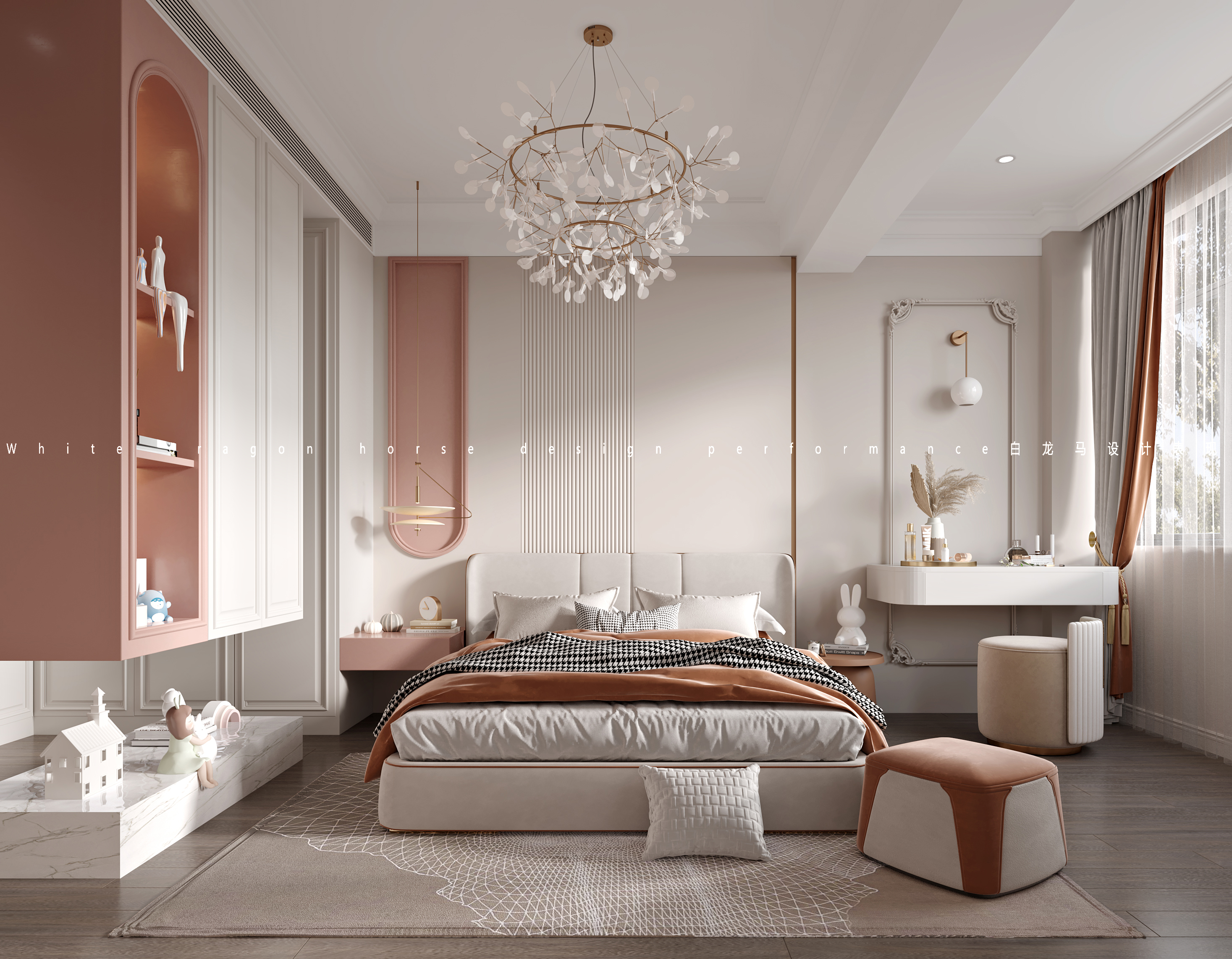 奶油风别墅——白龙马效果图-3