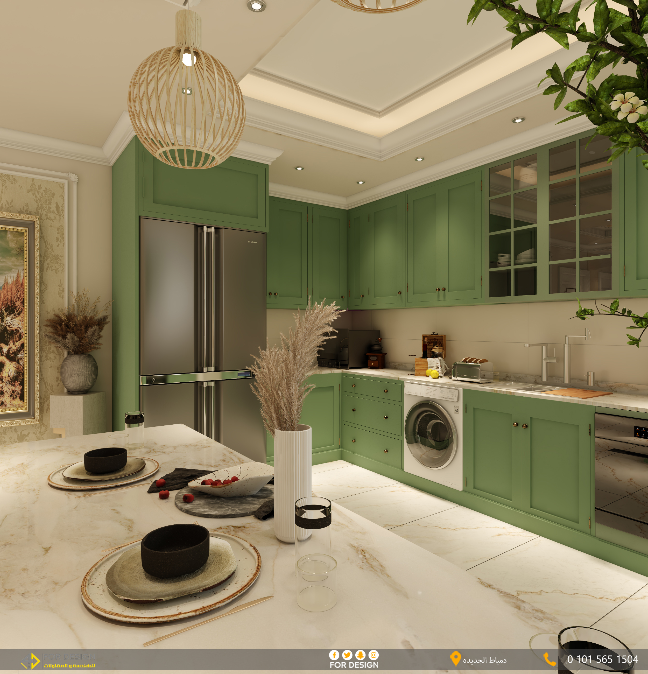 Classic kitchen and living room in NEW DAMIETTE-5