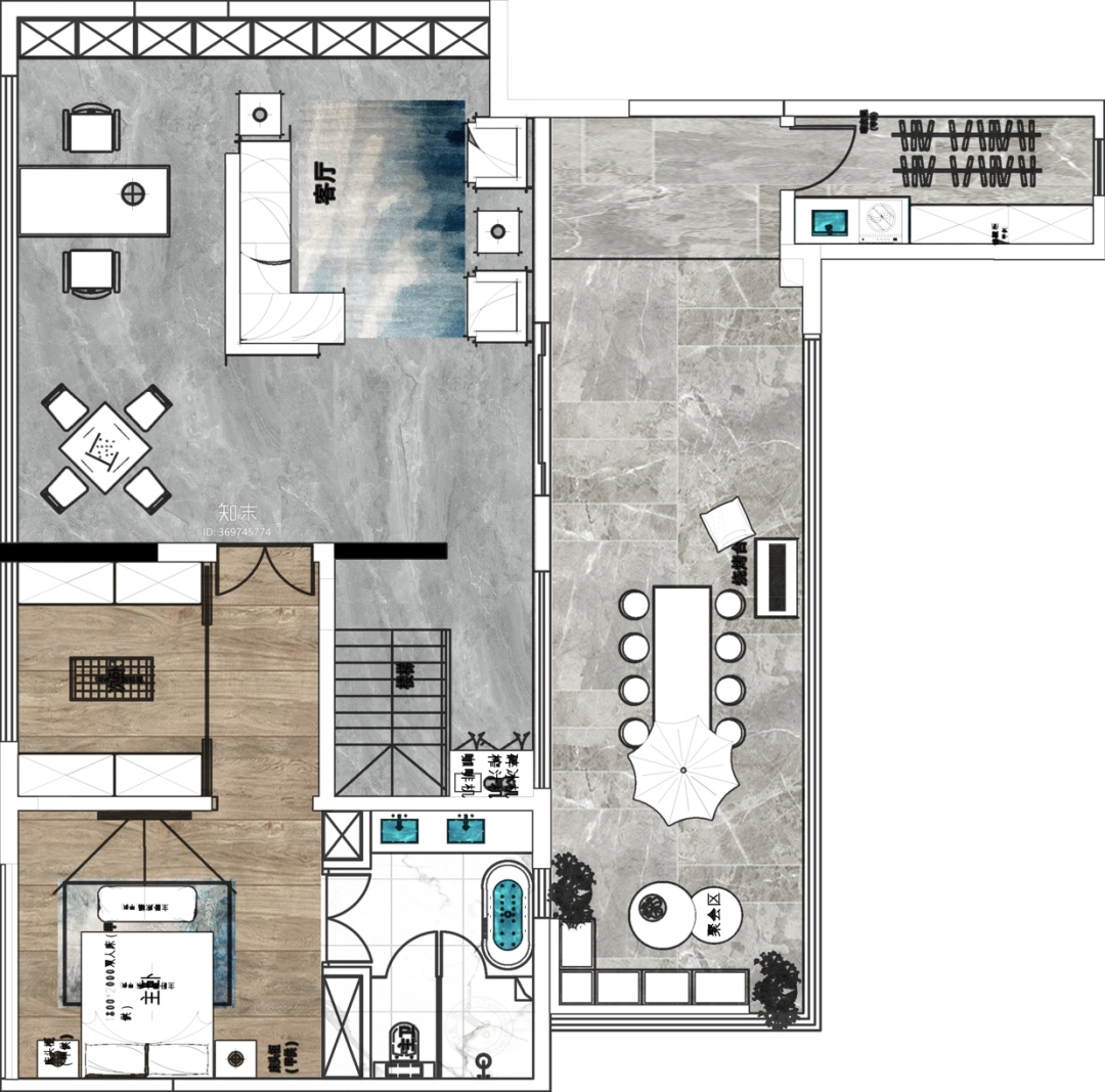 中南紫云集顶跃现代轻奢空间丨青马别墅空间设计-38