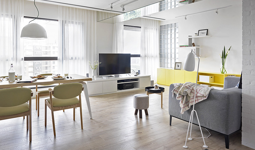 台北79㎡北欧风女子公寓  方构制作空间设计-1