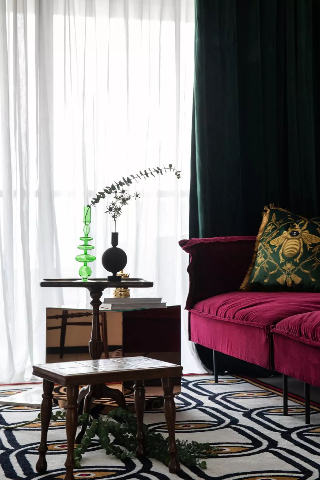 115㎡多彩混搭住宅，打造轻奢复古艺术空间-23