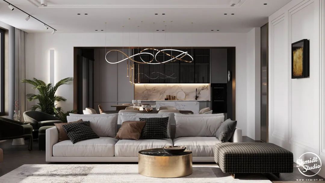 轻奢高级灰公寓丨俄罗斯设计工作室 Gennady Shmidt-18