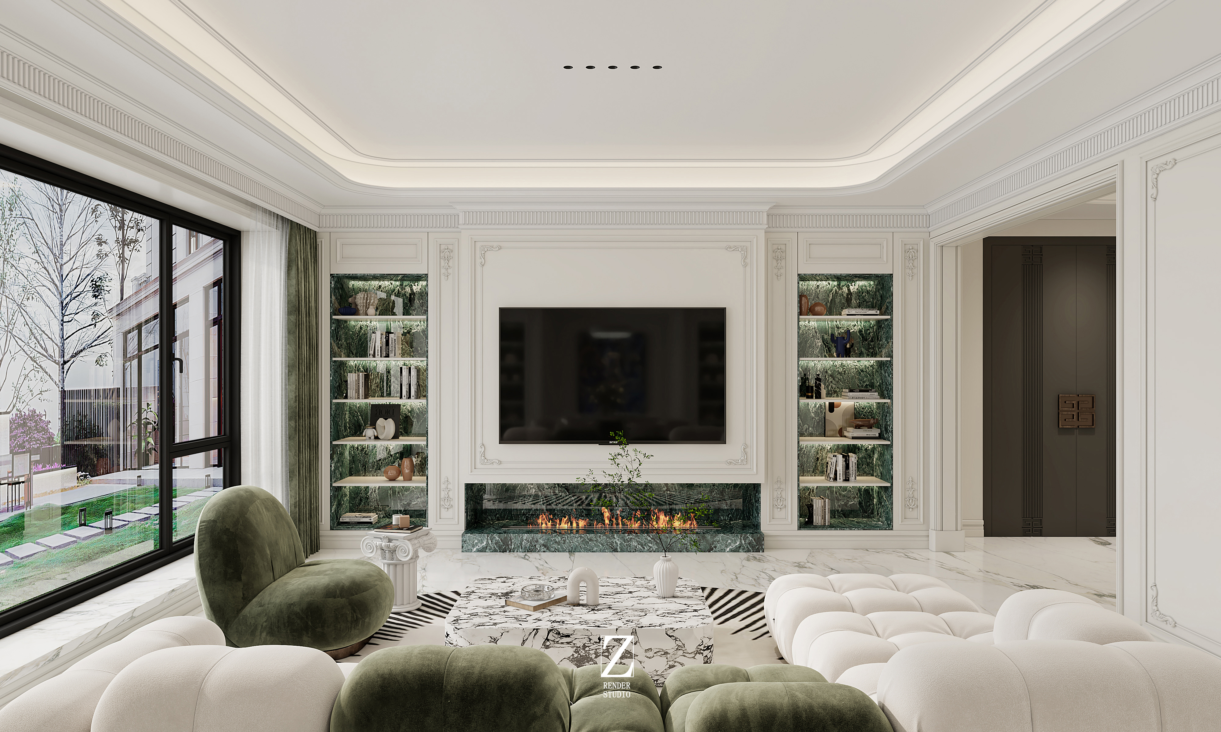 法式轻奢住宅设计表现-1