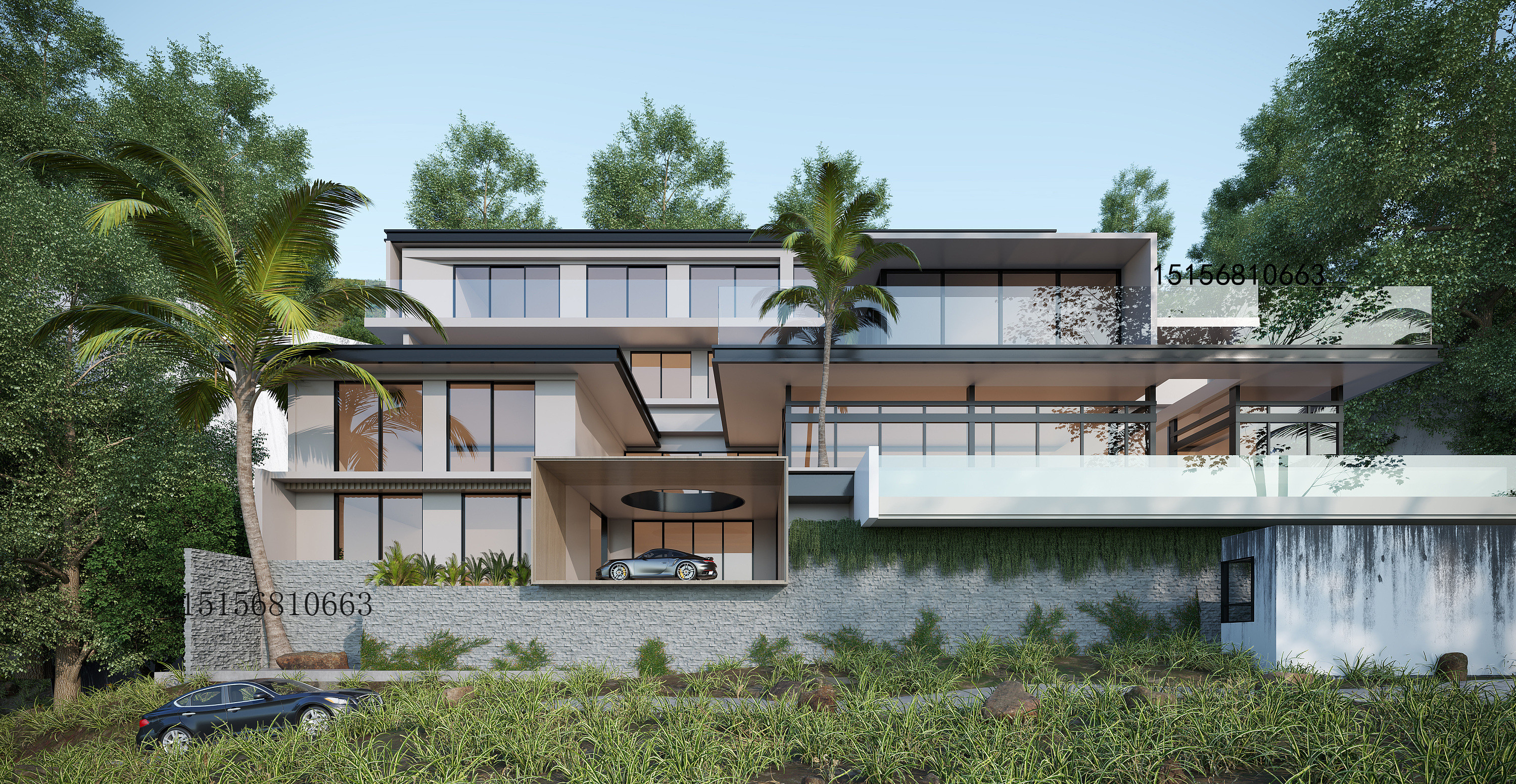 室外作品-室外建筑-室外民宿外立面别墅外立面设计-6