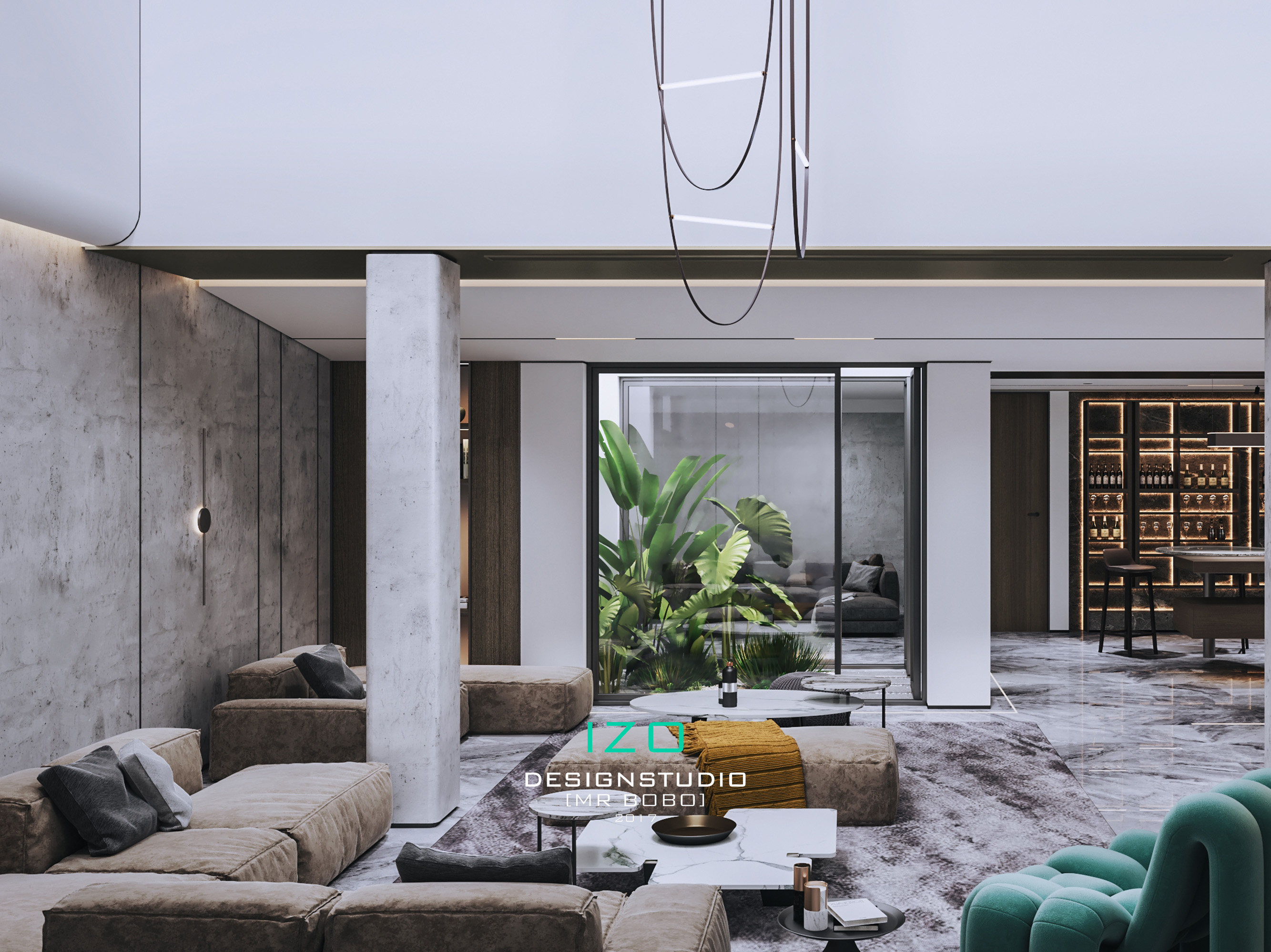 华侨城别墅现代极简轻奢风格设计丨MRBOBO-3