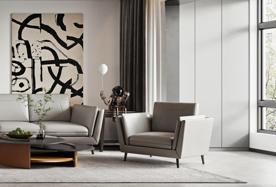 现代时尚之家 · 西安万家灯火复室住宅设计丨中国西安丨西安.大小空间设计-7