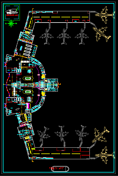 完整机场项目(AutoCAD图纸 – 渲染图 – 论文)-16