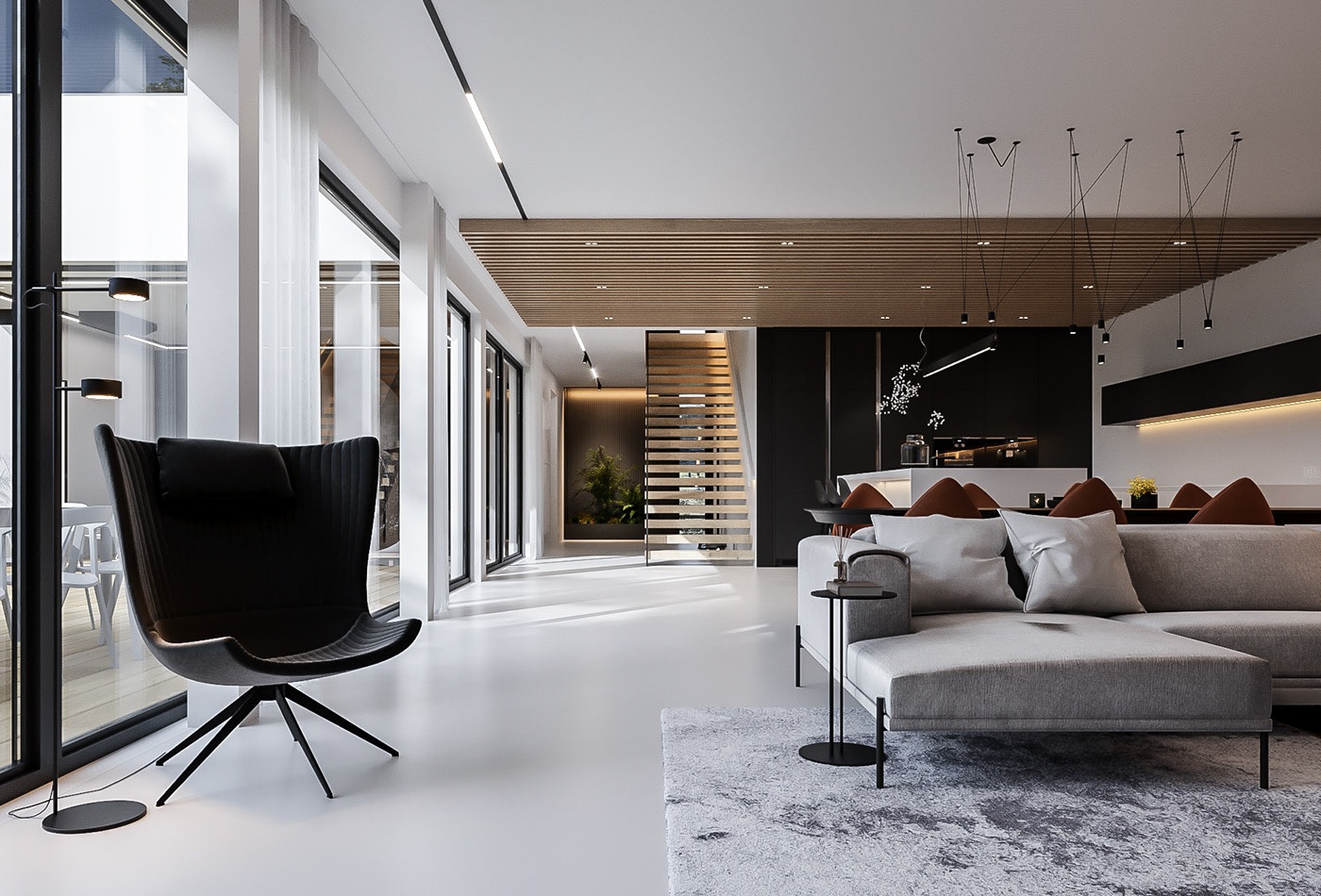 波兰简约风别墅设计-4