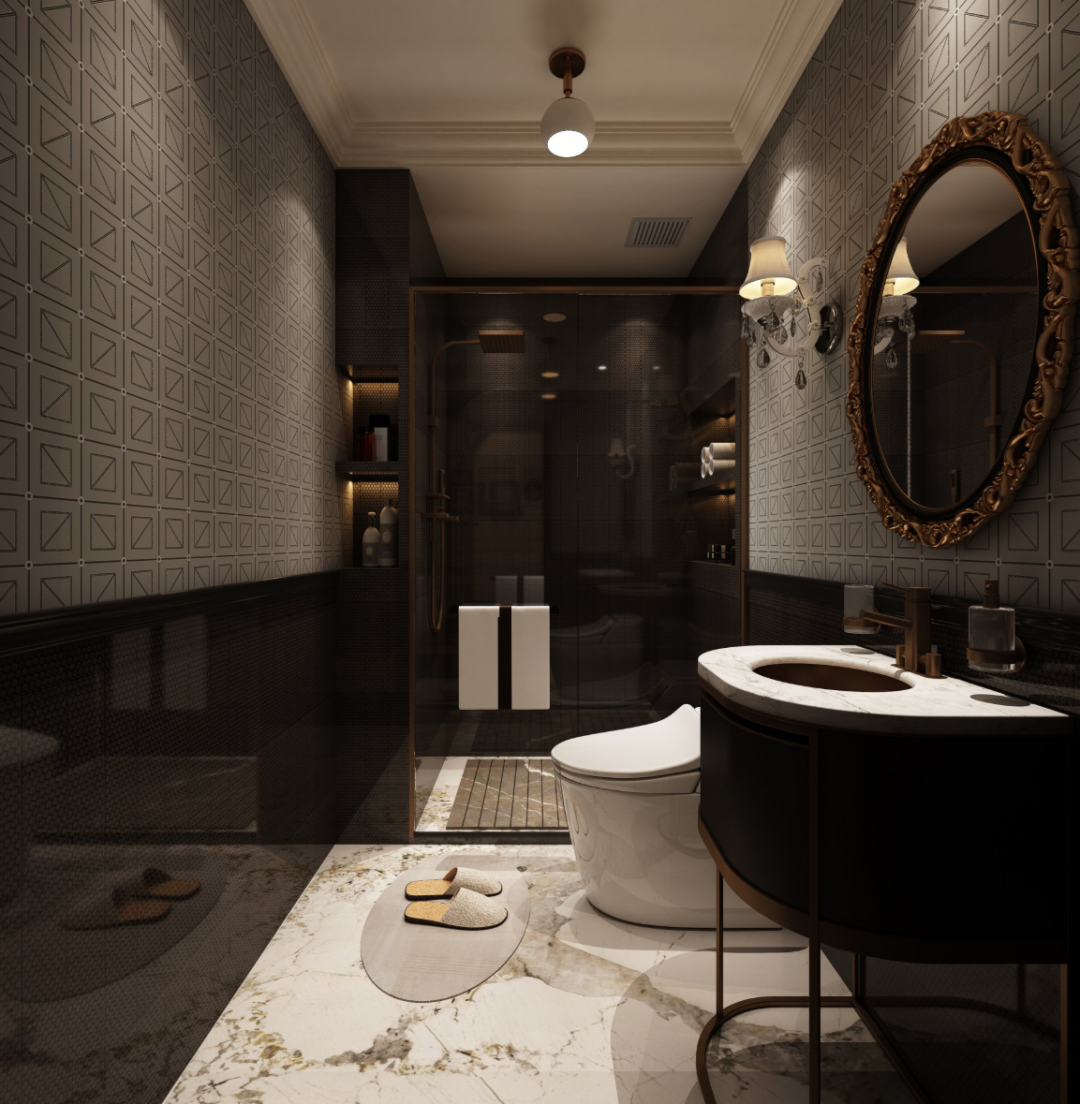 复古美式风室内设计丨居然装饰北四二部-36