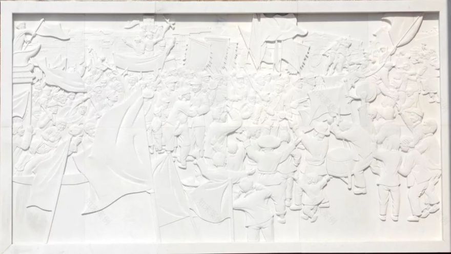 壁画系教师朱景华为浙江东阳二中设计校史文化墙-16