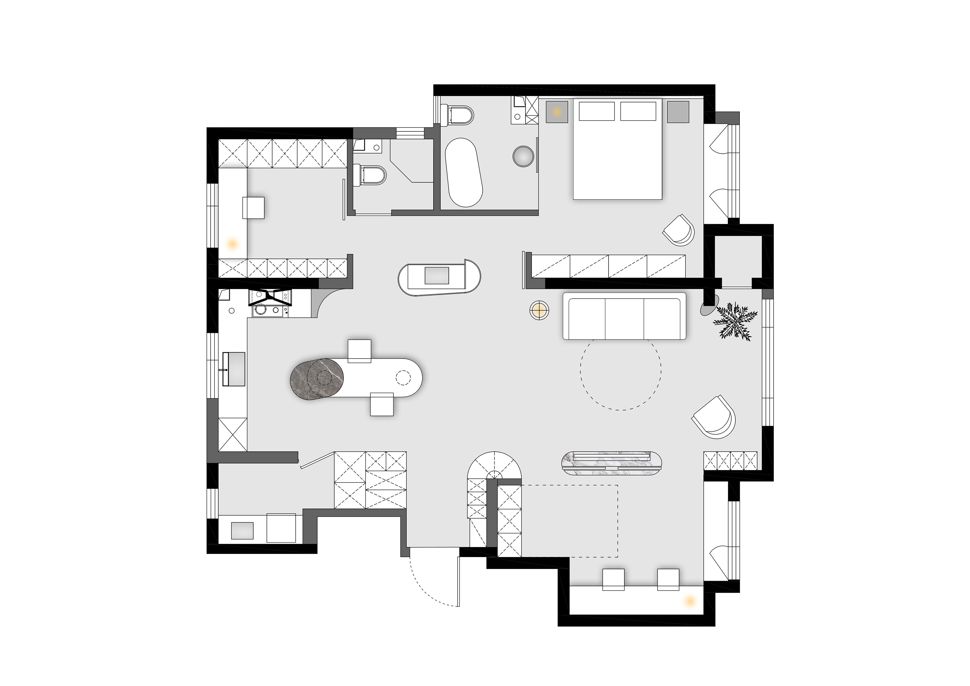 二人居 · 自由流动的现代轻复古之家丨中国天津丨Q.H DESIGN TEAM-16