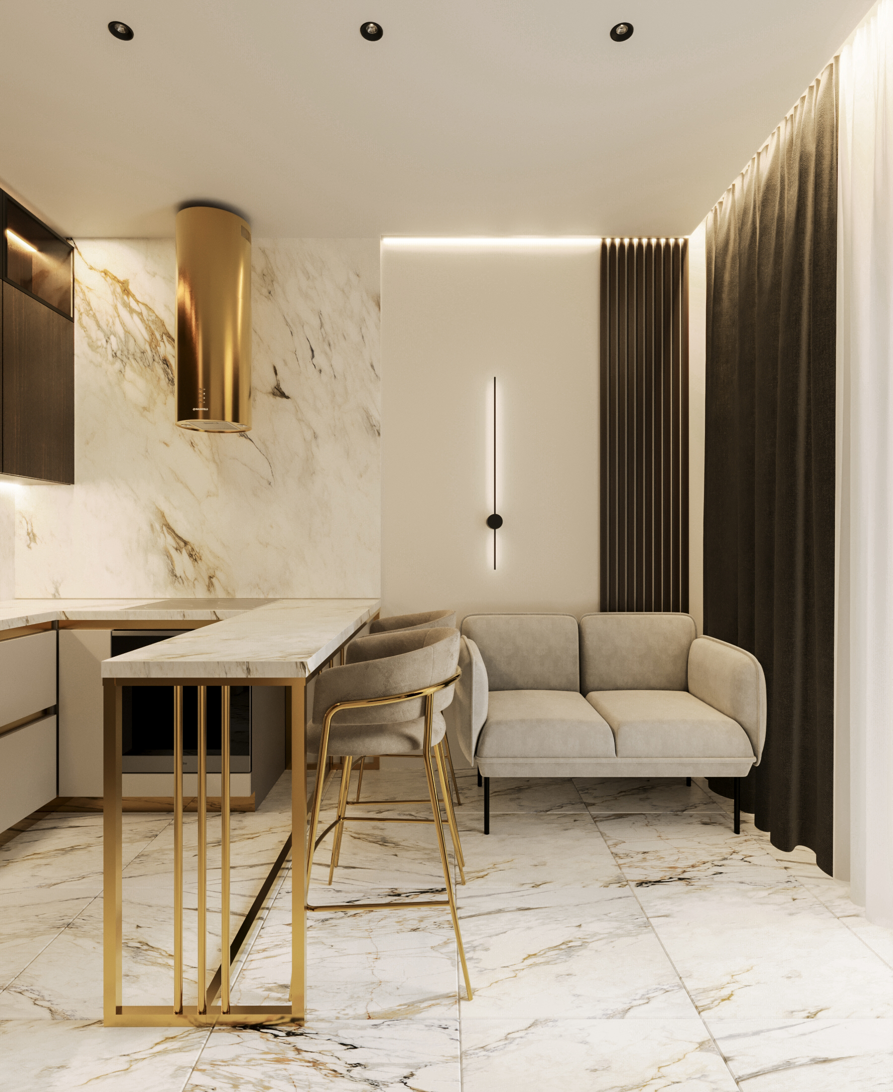 Однокомнатная квартира под сдачу 40кв м-2