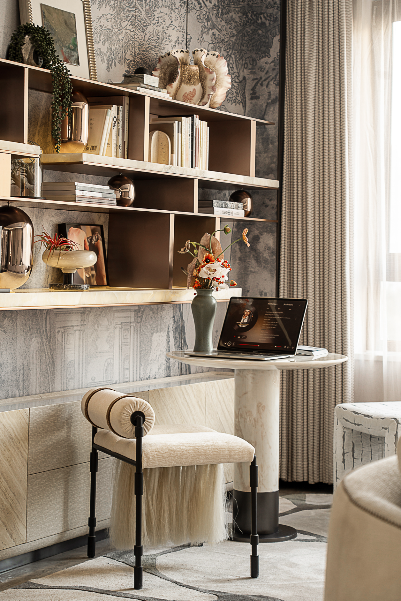 沈阳华润九悦二期174㎡样板间丨中国沈阳丨精装万景百年室内设计有限公司,软装北京靳朝晖设计有限公司-9