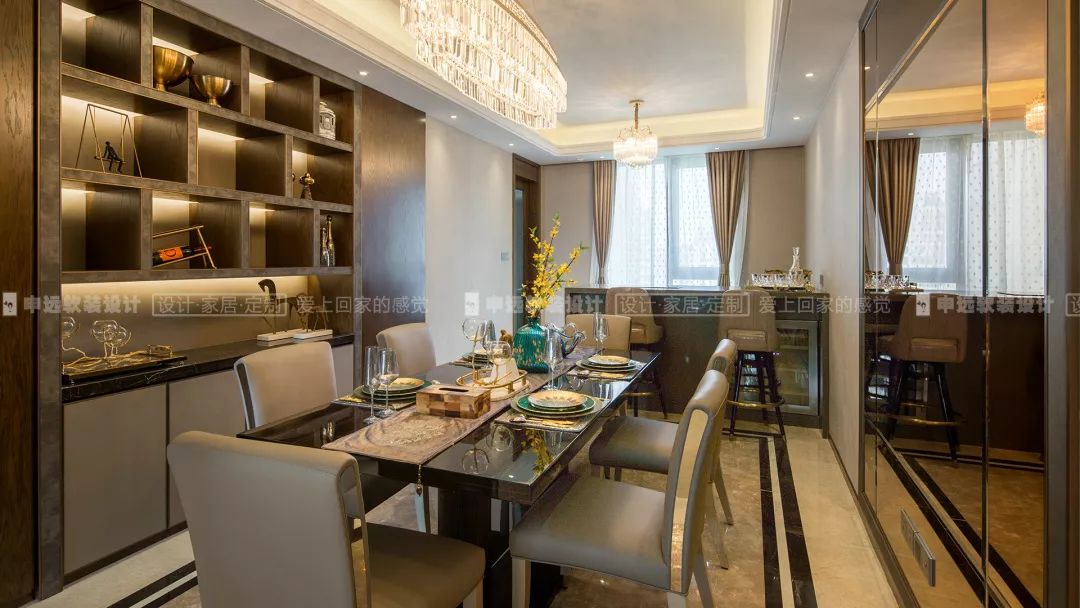 【申远软装百套实景案例】大宁金茂府 195㎡ 现代轻奢-13