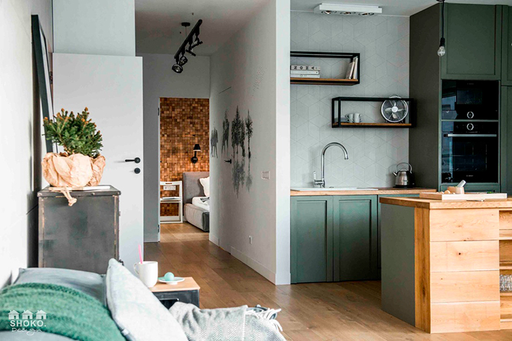 波兰全景窗公寓 | 明亮色彩与趣味空间-11