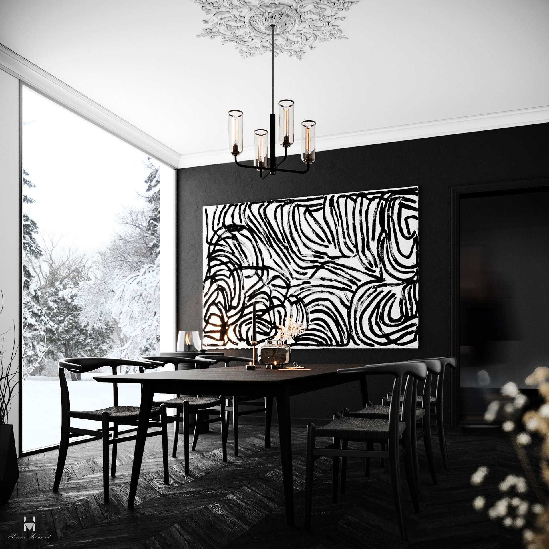 黑色餐厅丨Hassan Mohamed-10