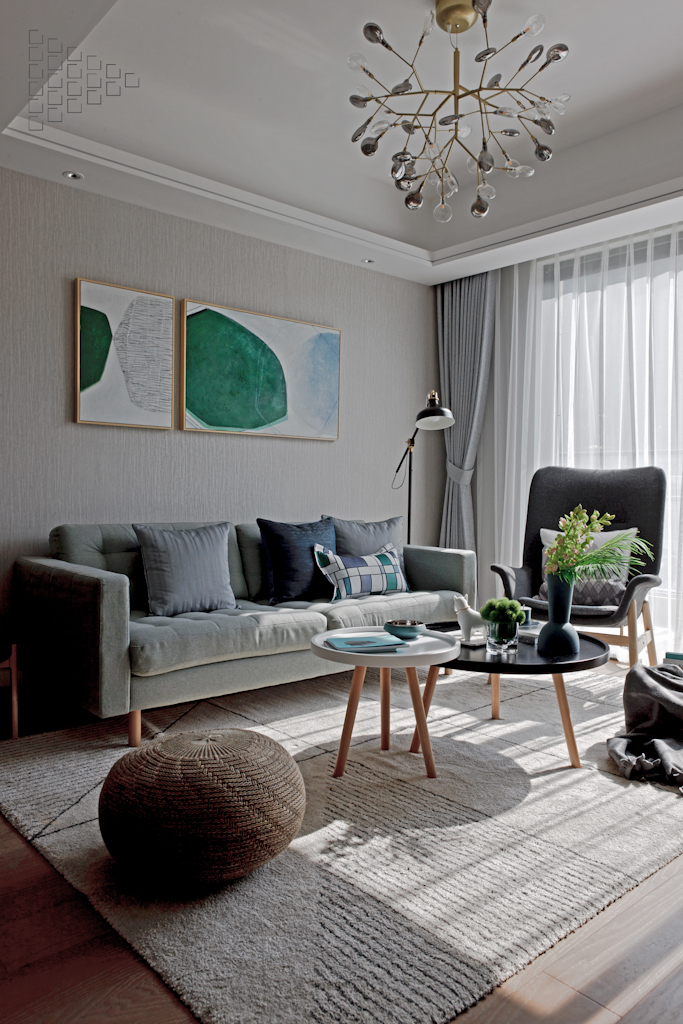 北欧风绿色系招商千岛湖近湖花苑样板房-14