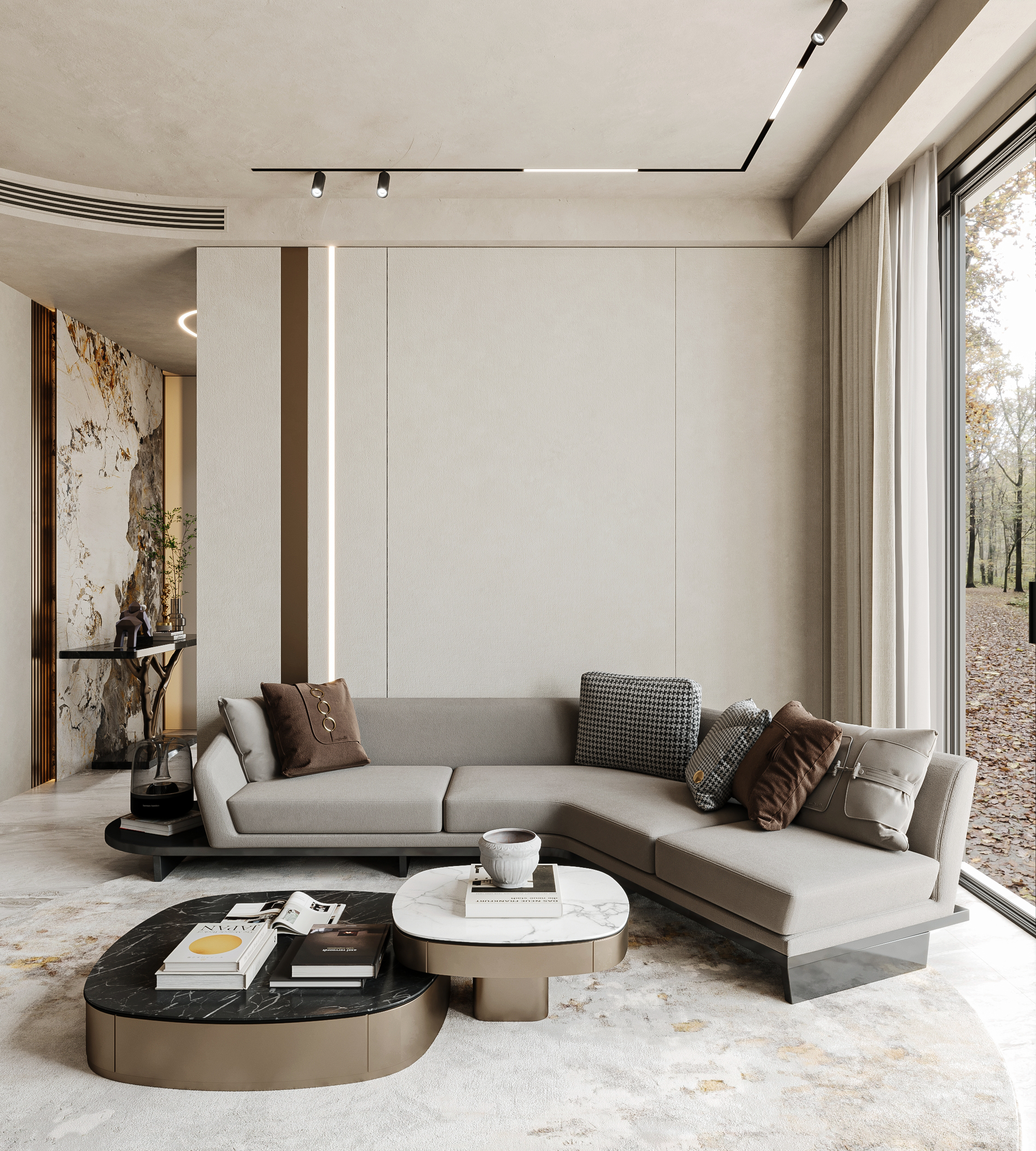 奶油轻奢效果图制作-21