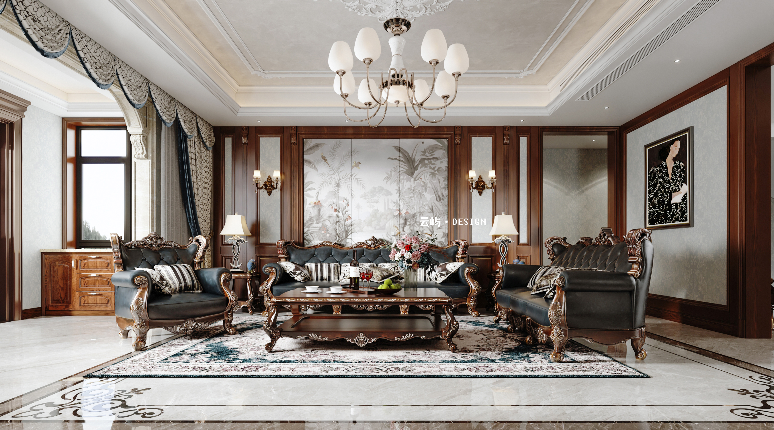 现代轻奢大平层,美式合集-20