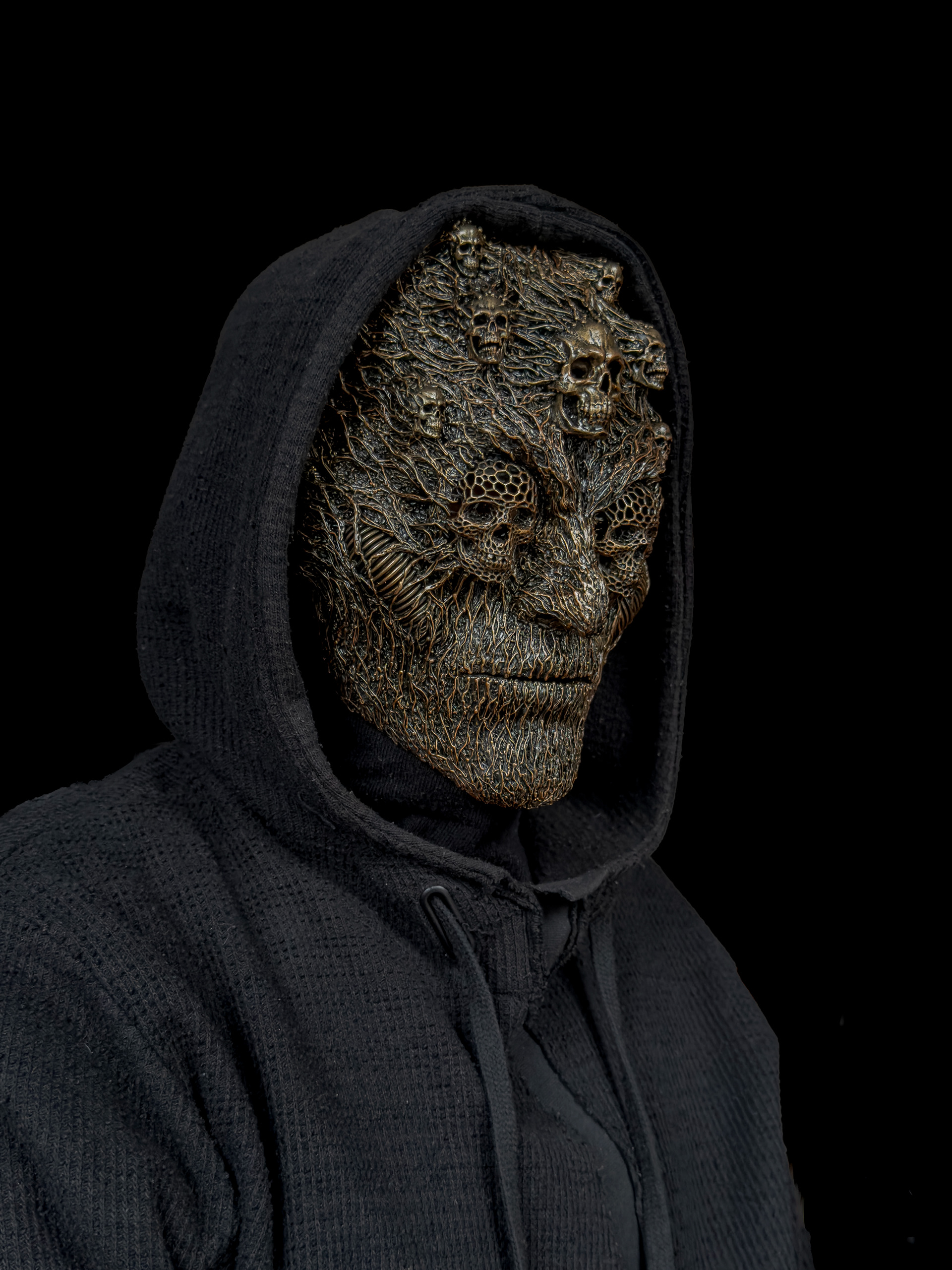 Scary masquerade mask with skulls-1