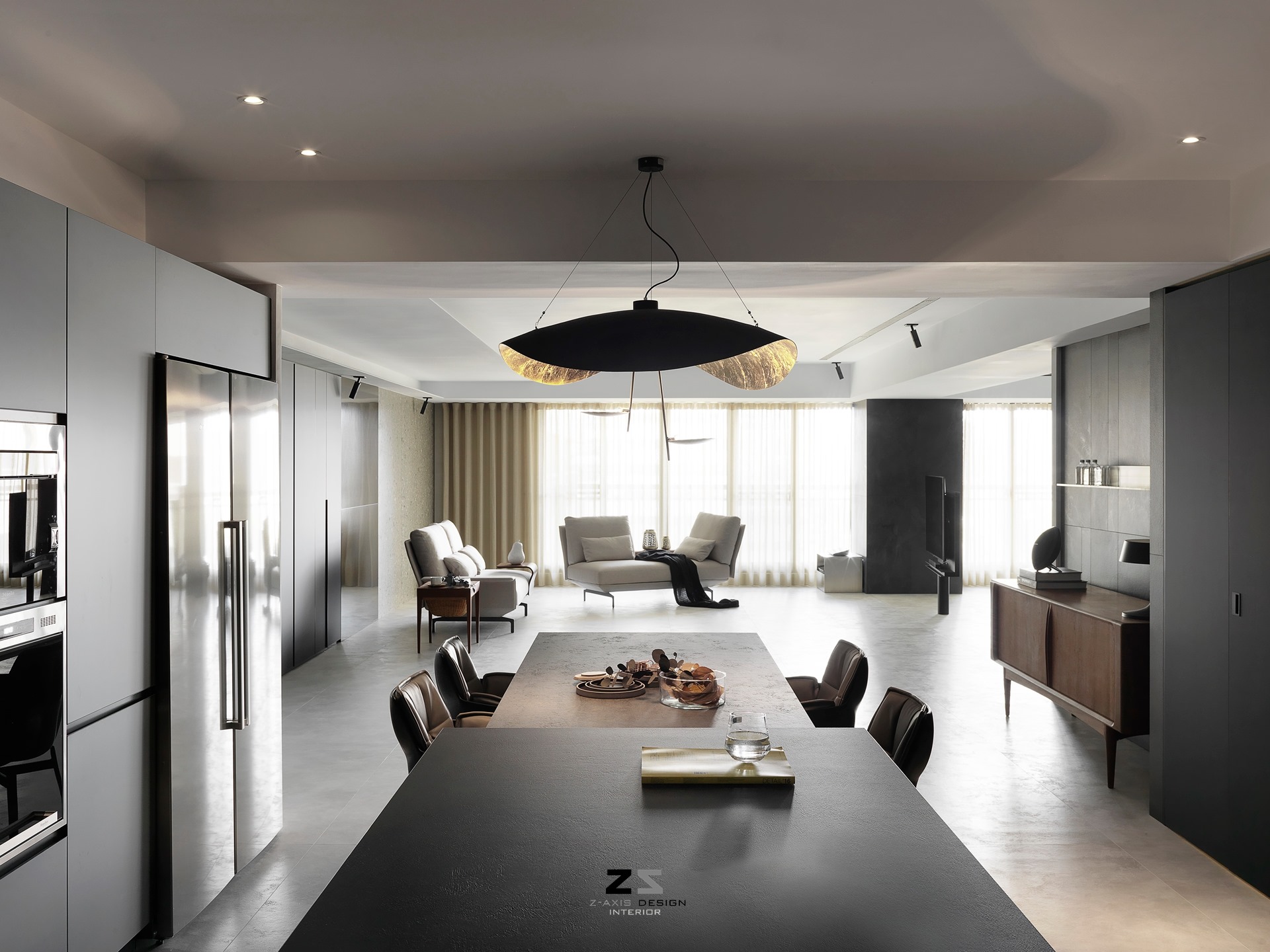 台中郭宅 Z 轴空间设计，旋转电视串联生活空间-19