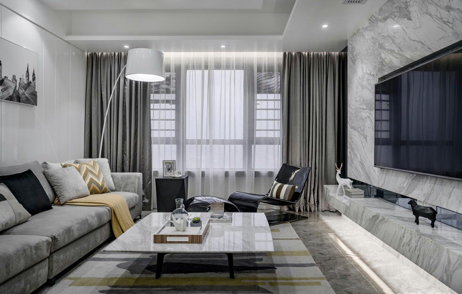 福建长乐 141㎡现代简约纯 SE 空间，美度装饰设计展现生活品质-2