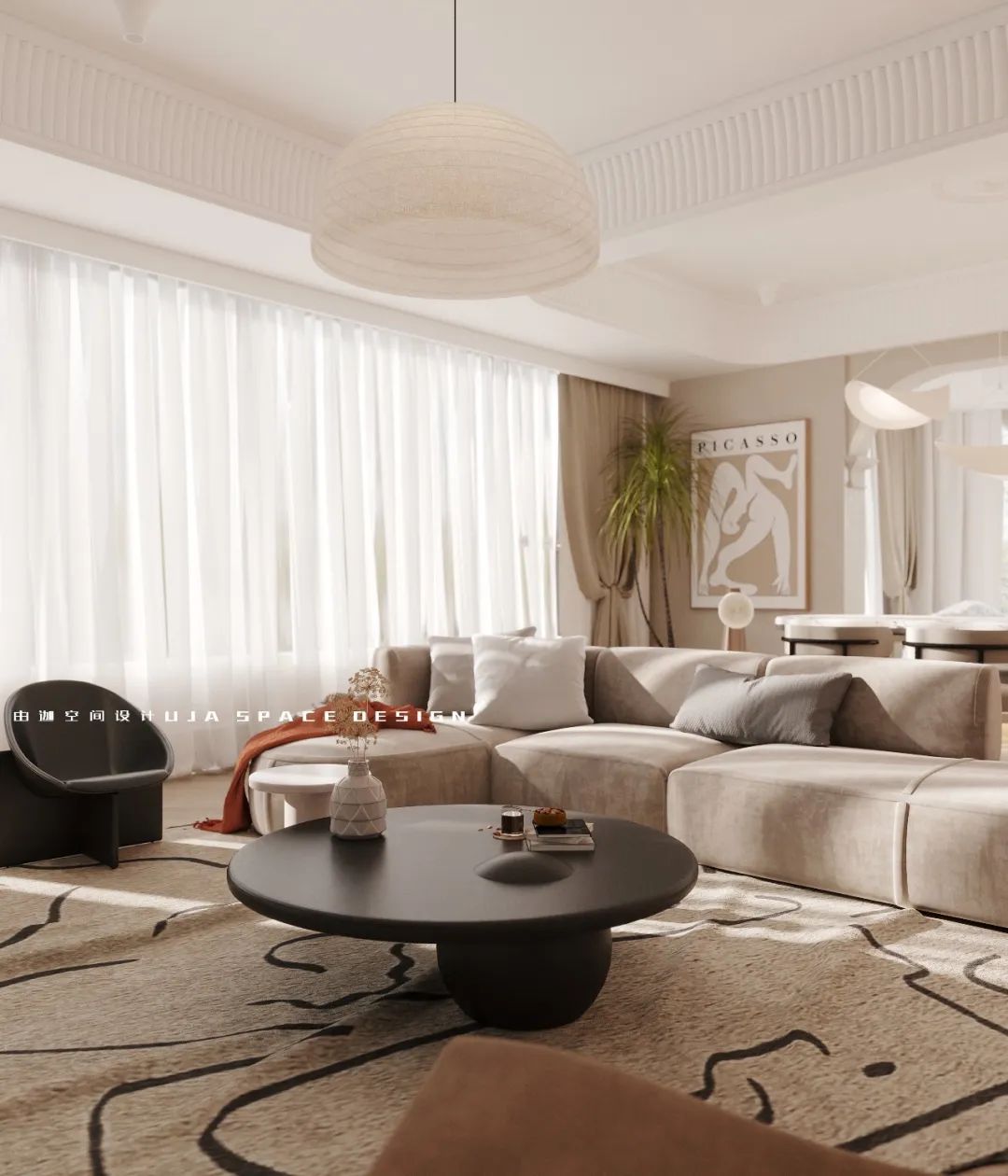 奶油轻法式私宅设计丨中国重庆丨重庆由迦空间设计-3