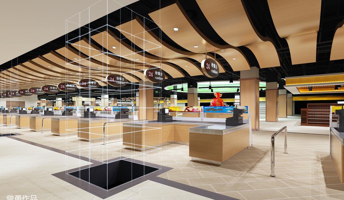 四川宜宾某连锁超市室内设计-6