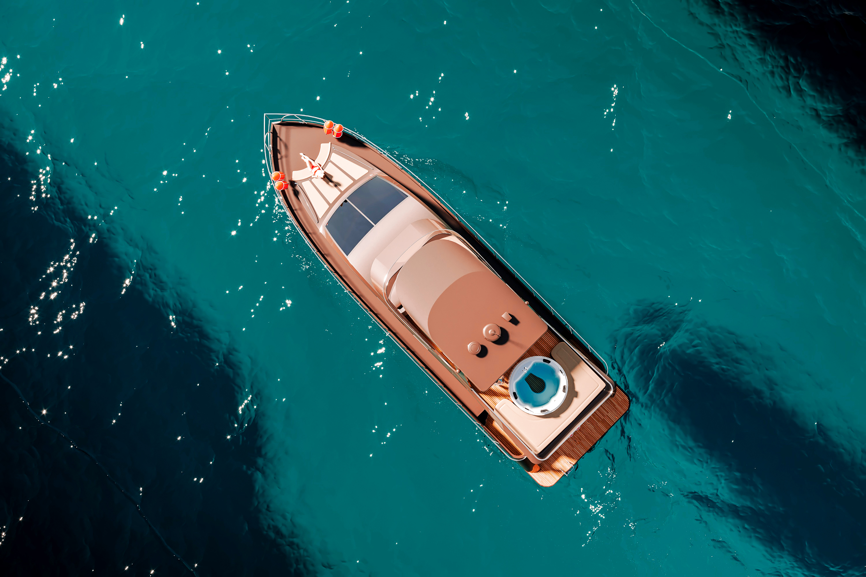 YACHT MODEL 2022 azimut 62 3D 模型-11