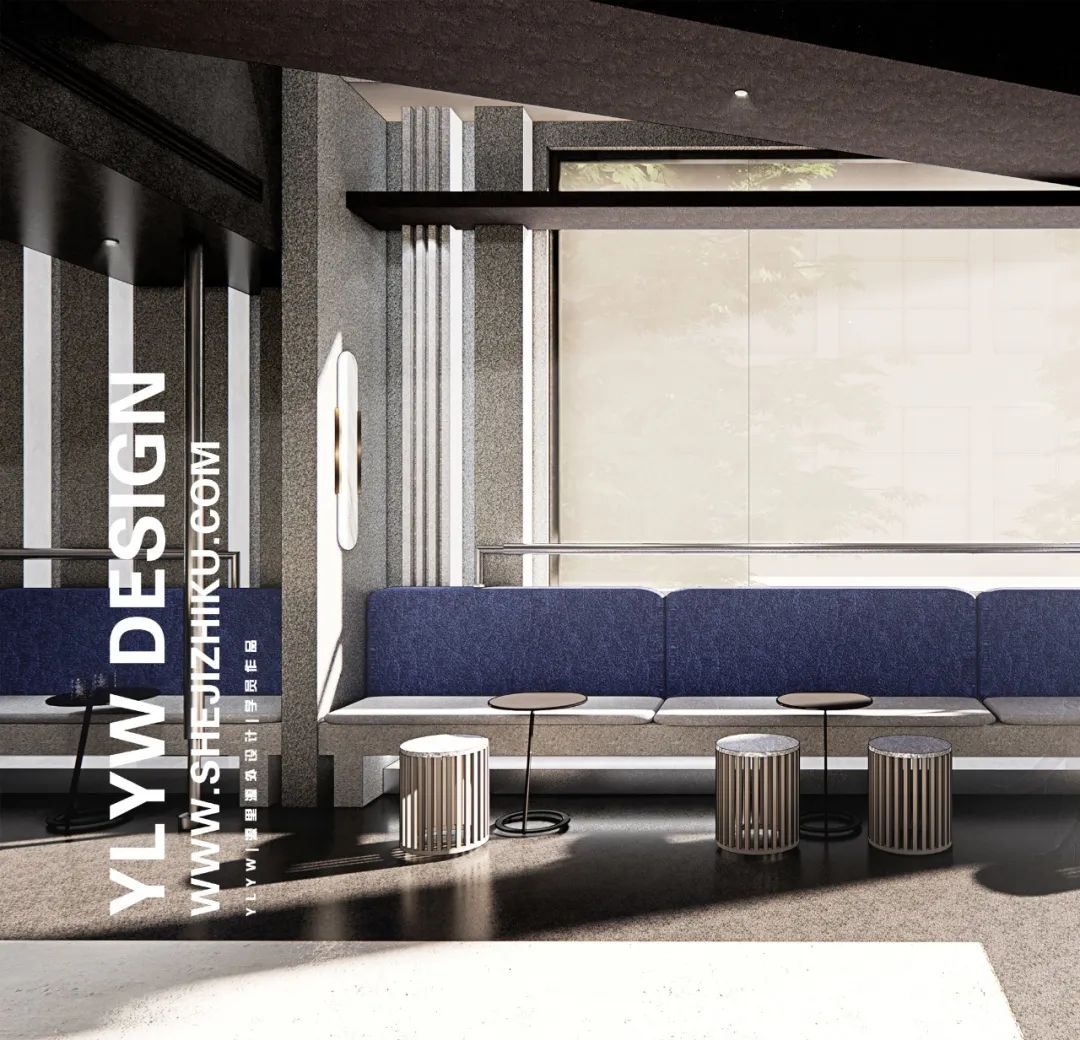 康定斯基灵感几何咖啡厅丨源里源外设计-27