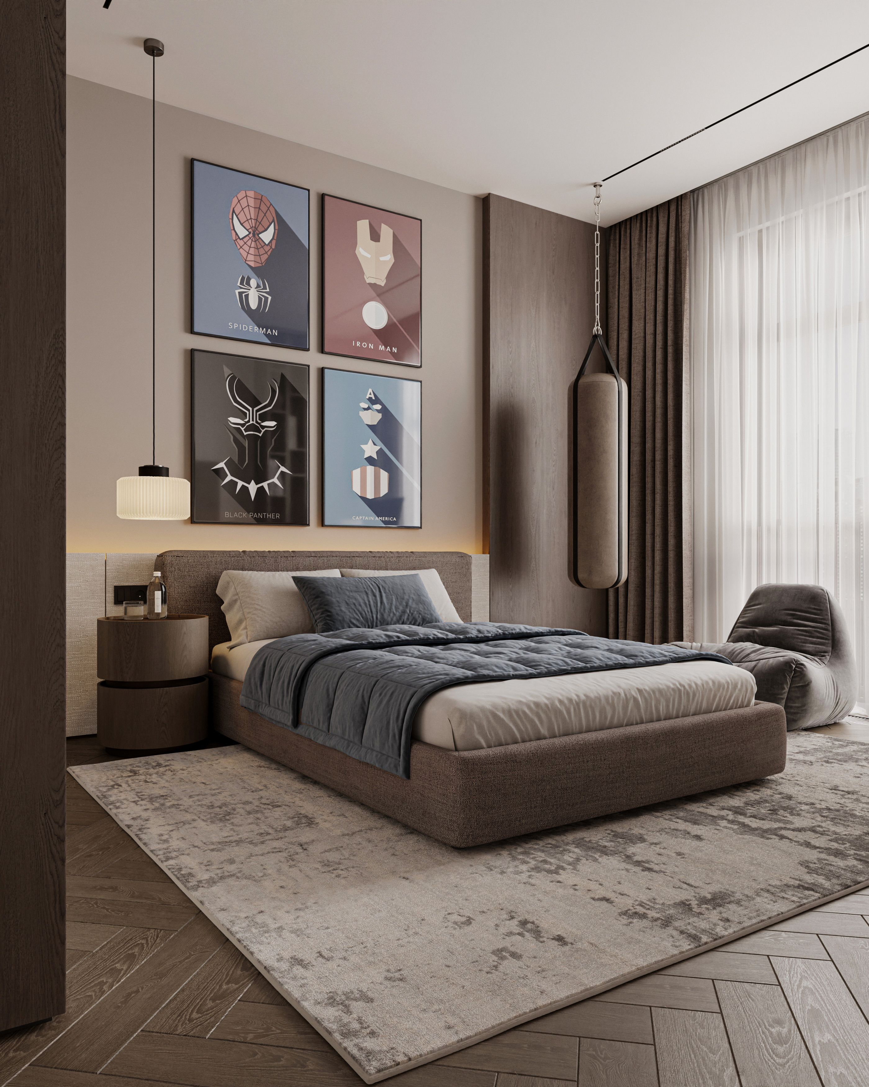 日落男孩卧室丨Sher.Architects-0