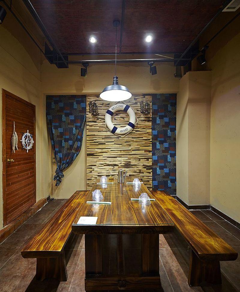 小渔莊海鲜舜耕路 | 倪泽团队打造600㎡自然怀旧空间-8