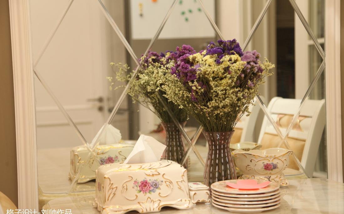 刘帅打造简欧三居室,弧形马赛克拼花、假壁炉增添欧式风情-12