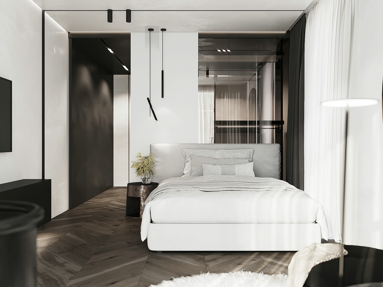 现代高级灰色系平层设计-14