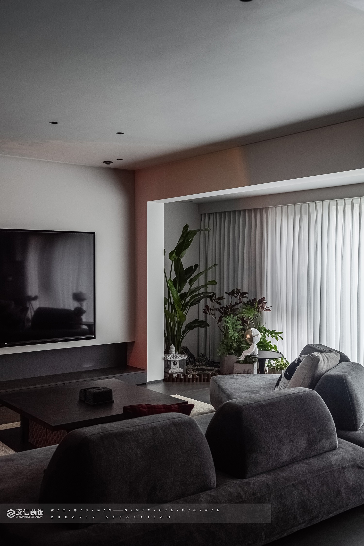 120 平现代风,黑红 cp 档丨琢信装饰-8