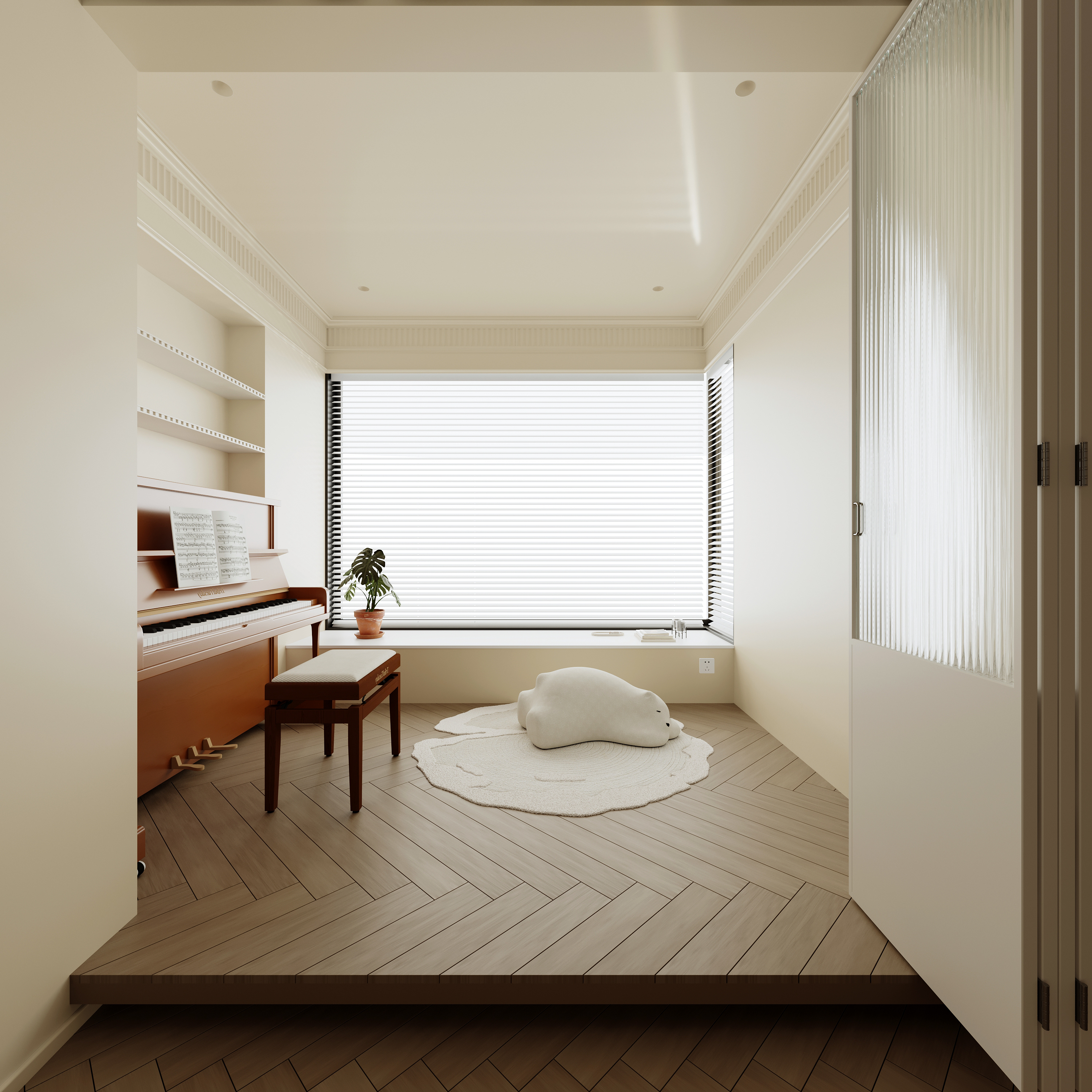 海口海航豪庭180平奶油风和轻法式的结合-6