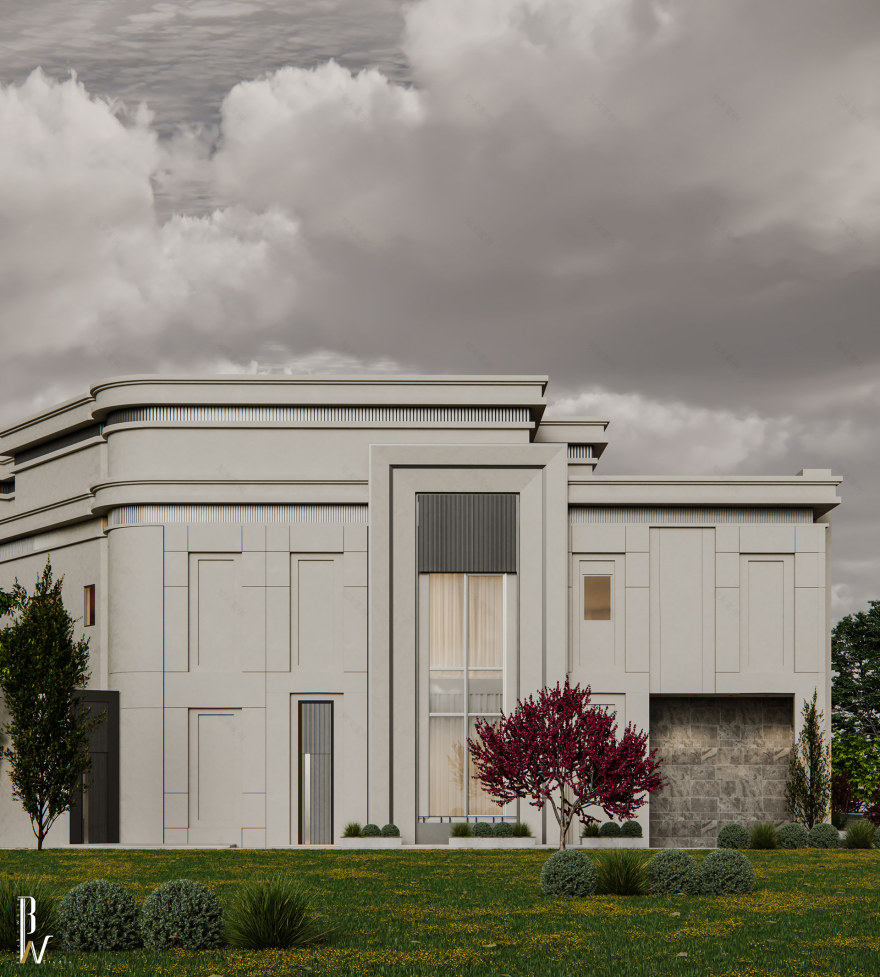 新古典主义别墅外观丨阿联酋丨Black N White-10