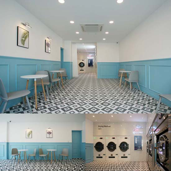 简约天空蓝点缀，打造温馨洗衣房-1