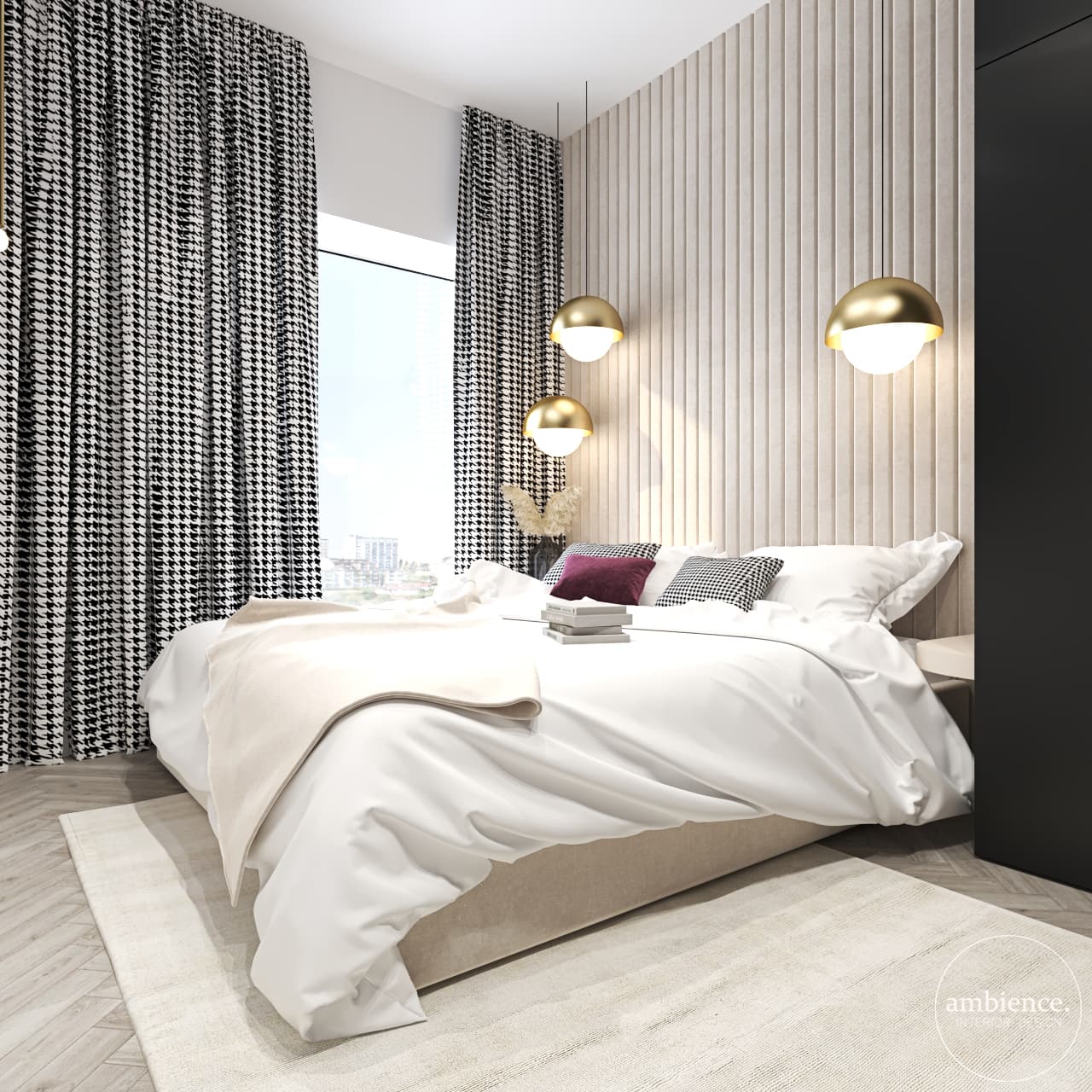 现代经典风带酒红色调室内项目丨波兰埃尔布隆格-22